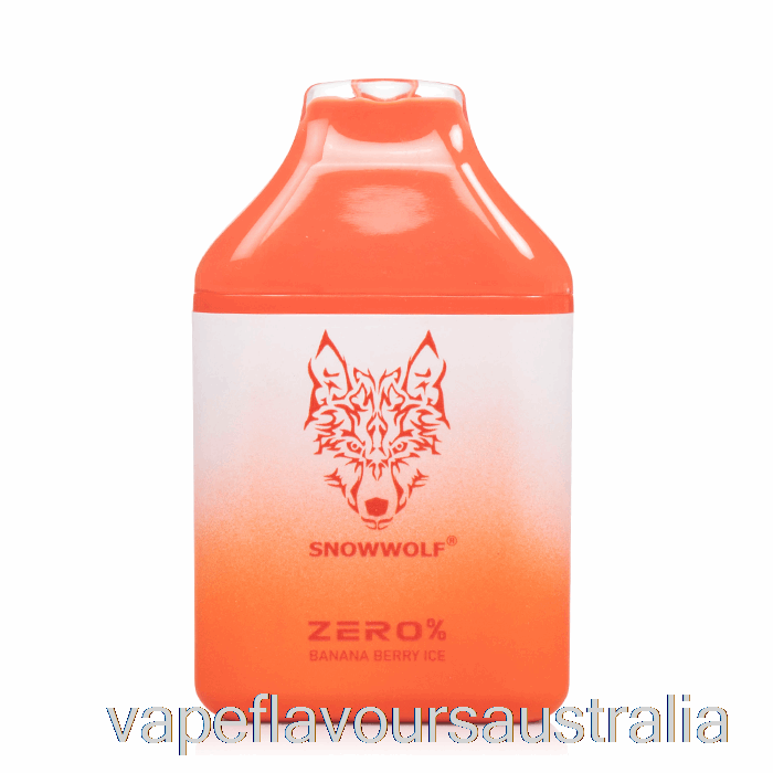 Vape Nicotine Australia Snowwolf Zero 5500 0% Nicotine Free Disposable Banana Berry Ice
